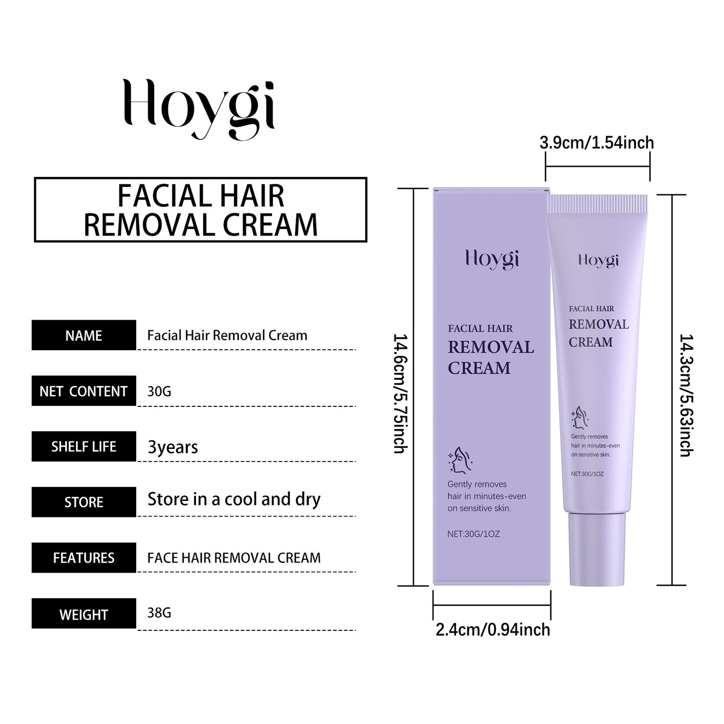 Hoygi™ - Gentle and Painless Facial Hair Removal Cream