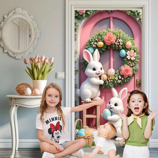 Easter Pre-Sale SAVE 49%🔥2D Easter Bunny Door - Durable polyester fiber