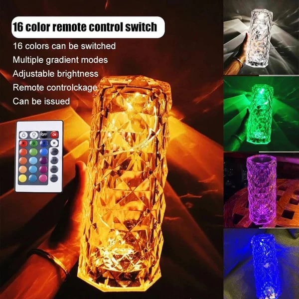 🔥Last Day 50% OFF 🎁Touching Control Rose Crystal Lamp