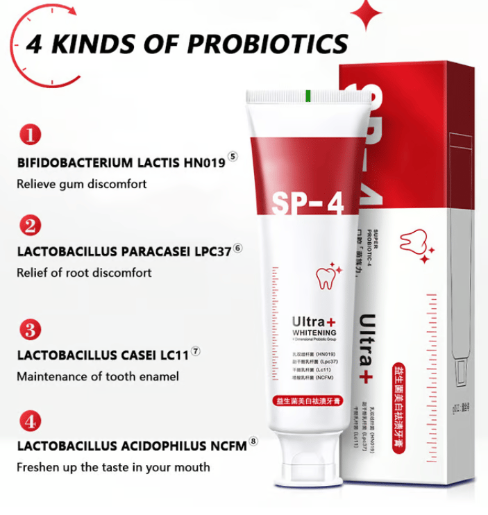 Probiotic Whitening Toothpaste-Removes Years of Stains
